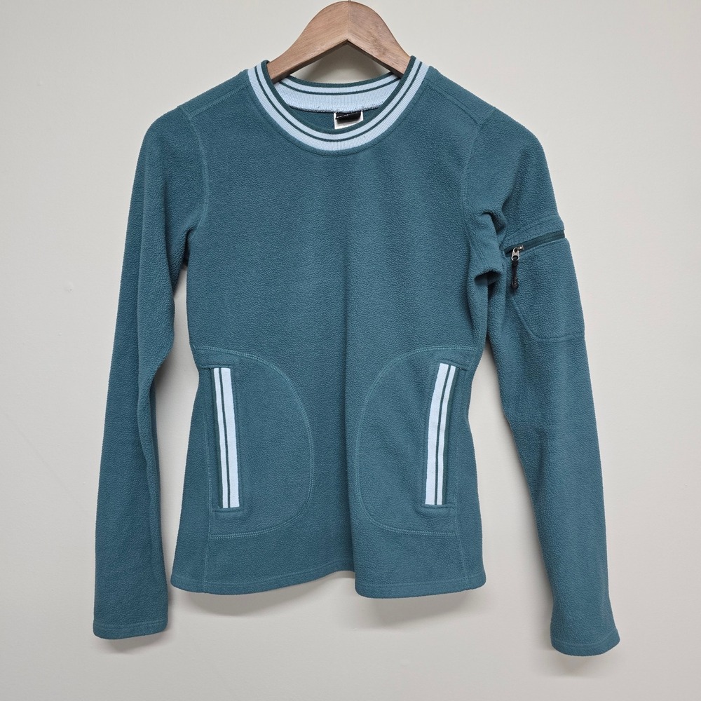 Patagonia Fleece Pullover Womens XS Teal Blue Polyester Gorpcore
